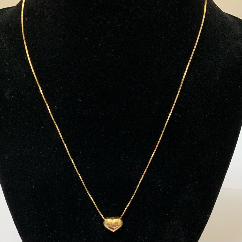 18k Gold Heart Necklace